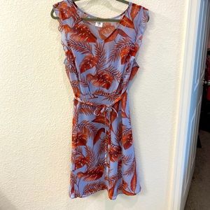 CABI dress XL Isabel Palm Print